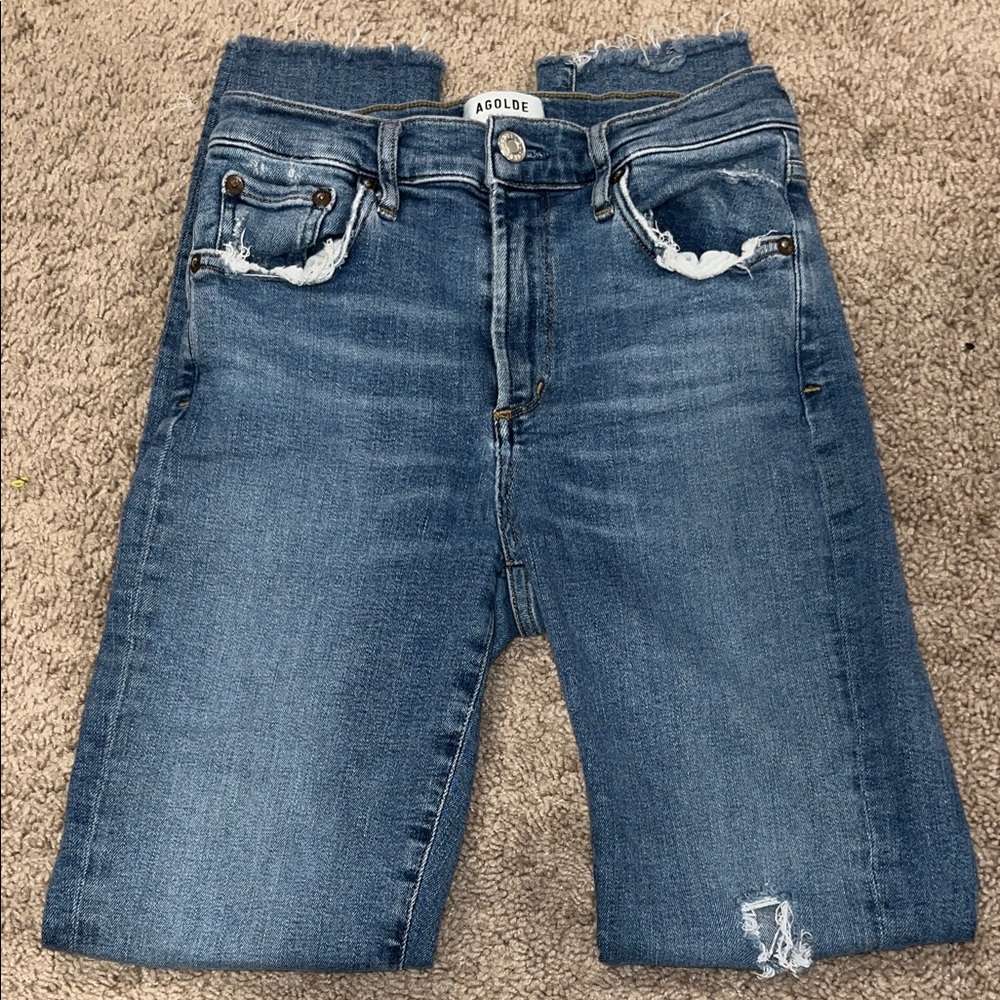 AGOLDE Distressed raw hem jeans in Sophie